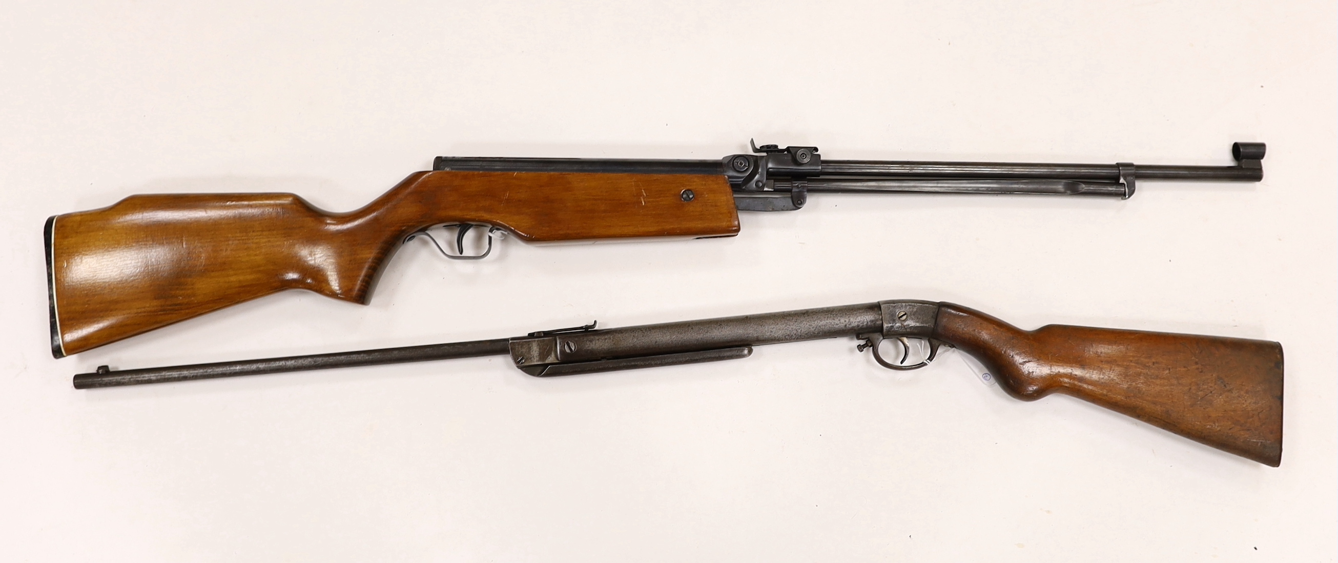 A Relum .22 under lever air rifle and Diana 177 break action air rile (2)